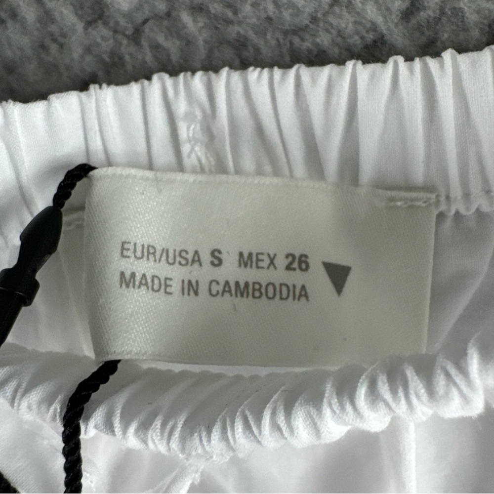 Zara Maxi A Frame Skirt White Elastic Waist Dec Bow Size Small NWT - Picture 10 of 14